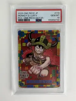 PSA 10 Luffy P-110 Premium Card Collection ONE PIECE DAY 25 JP 2025 PSA 10 - Image 1