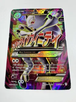Pokemon TCG M Mewtwo EX Full Art Holo Ultra Rare Card 160/162 Breakthrough - Image 1