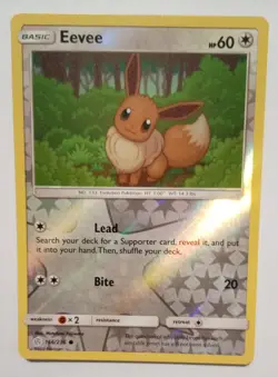 POKEMON CARD EEVEE REVERSE HOLO CARD 166/236 GOOD CONDITION 2019 - Image 1
