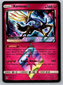 Xerneas ◇ 144/214 Prism Star Rare Lost Thunder Pokemon Near Mint - Image 1