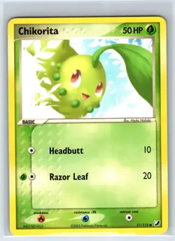 Chikorita 51/115 Common Unseen Forces Pokemon Lightly Played - Image 1