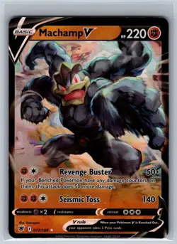 Machamp V 072/189 Holo V Rare Astral Radiance Pokemon Near Mint - Image 1