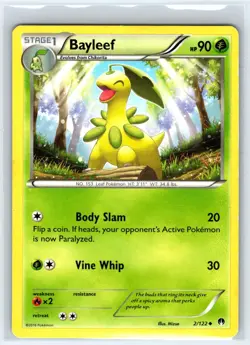 Bayleef 2/122 Uncommon BREAKpoint Pokemon Moderately Played - Image 1