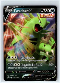 Tyranitar V SWSH109 Holo Promo Sword & Shield Promo Pokemon Lightly Played - Image 1