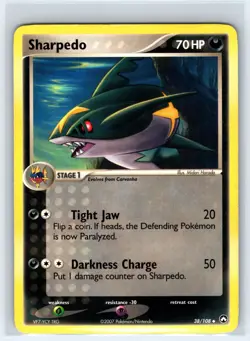 Sharpedo 38/108 Uncommon Power Keepers Pokemon Lightly Played - Image 1