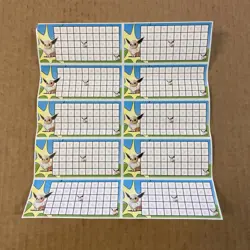 Eevee Sheet ( 10 Stickers on sheet ) Vintage Pokemon League Rewards - Image 1