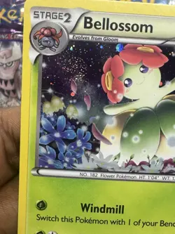 Pokemon XY Ancient Origins Bellossom 4/98 Cosmos Holo Rare Promo HD GALAXY SWIRL - Image 2