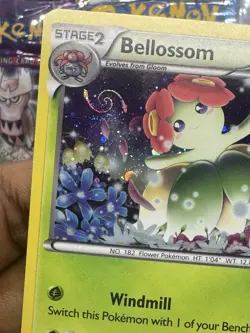 Pokemon XY Ancient Origins Bellossom 4/98 Cosmos Holo Rare Promo HD GALAXY SWIRL - Image 3