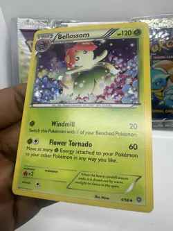 Pokemon XY Ancient Origins Bellossom 4/98 Cosmos Holo Rare Promo HD GALAXY SWIRL - Image 4