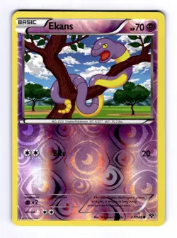 Ekans XY Base Set #47 (2014) Common Reverse Holo NM Pokemon - Image 1