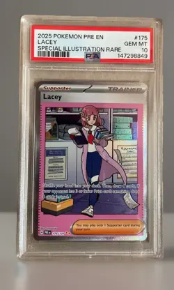 2025 POKEMON PRE EN-PRISMATIC EVOLUTIONS SPECIAL ILLUSTRATION RARE LACEY PSA 10 - Image 1
