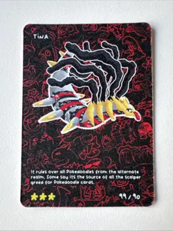 Tina (Giratina) 99/90 - Set Hit Holo - Pokedoodles Set 1 Fan Art- Pokemon - Image 1
