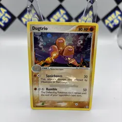 LP Pokemon Card - Dugtrio FireRed & LeafGreen 22/112 Rare Reverse Holo. VINTAGE - Image 1