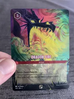 Lorcana Disney TCG Dragon Fire 1/C1 PROMO FOIL Anglaise - Image 3