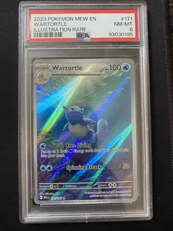 2023 POKEMON MEW EN-151 ILLUSTRATION RARE #171 WARTORTLE PSA 8 - Image 1