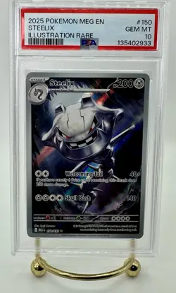 Steelix #150/132 Illustration Rare Mega Evolution Pokemon 2025 PSA 10 - Image 1