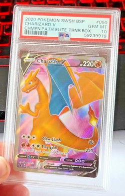 Pokemon TCG: Charizard V Champions Path ETB Promo SWSH050 Full Art PSA 10 GEM MT - Image 3