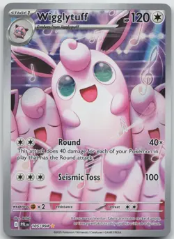 Wigglytuff 105/094 Illustration Rare Phantasmal Flames Pokemon NM/M - Image 1
