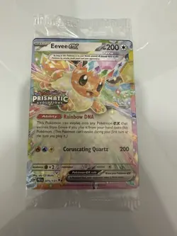 Pokemon Prismatic Evolutions Surprise Box Promo EEVEE EX #075/131 SEALED - Image 1