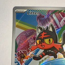 Pokemon TCG Mega Evolutions Litten Illustration Rare #44 Black Star Promo NM - Image 2