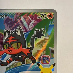Pokemon TCG Mega Evolutions Litten Illustration Rare #44 Black Star Promo NM - Image 3