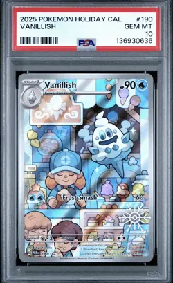 2025 POKEMON HOLIDAY CALENDAR #190 VANILLISH PSA 10 - Image 1