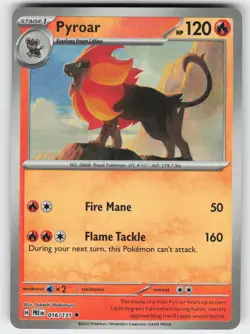 Pyroar (Master Ball Pattern) 016/131 Uncommon Prismatic Evolutions Pokemon NM - Image 1