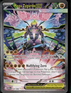 Pokemon TCG Mega Zygarde EX 120/088 Rare Full Art Holo ENG NM - Image 1