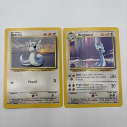 1999 Pokemon Base Set Dragonair 18/102 Dratini 26/102 Unlimited WOTC Lot - Image 1