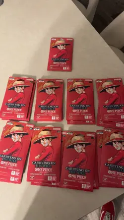 One Piece OP-13 Carrying On His Will Sleeved Booster Packs - Lot of 17 - SEALED - Image 1