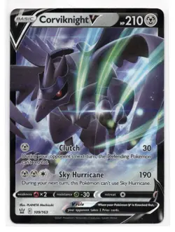 Pokemon TCG Corviknight V Sword & Shield - Battle Styles 109/163 Holo Ultra Rare - Image 1