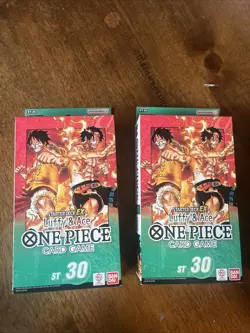 Two Bandai One Piece Card Game Starter Deck EX Luffy & Ace ST-30 English - Image 1