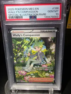 2025 PSA 10 Pokemon Mega Evolution Wally's Compassion SIR 186/132 card Gem - Image 1