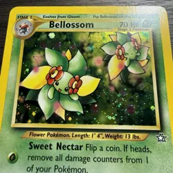 Pokemon Bellossom TCG Neo Genesis Holo Unlimited Rare Card 3/111 - Image 2