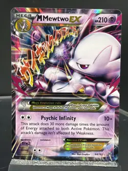 Pokemon Card - M Mewtwo EX XY BREAKthrough 64/162 Ultra Rare - Image 1