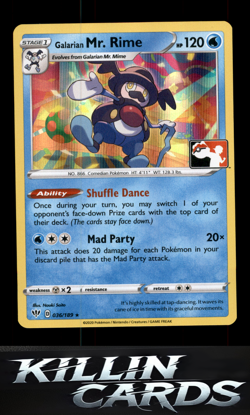 Galarian Mr. Rime 036/189 Pokemon Rare Prize Pack Series Cards Card NM - Image 1