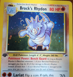 Brock's Rhydon 2/132 1st Edition Holo Rare Pokemon TCG Card (Ungraded) - Image 2