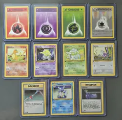 Pokemon TCG 1st Edition French Base Set Lot Of 10 Cards Vintage 1999 WOTC - Image 1