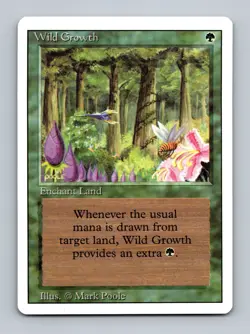 Wild Growth Revised Edition Non-Foil MTG LP - Image 1