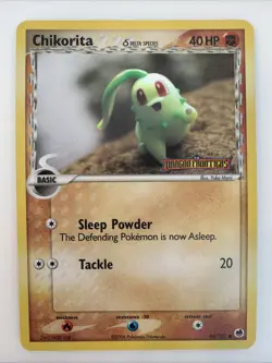 Pokemon Chikorita TCG Holo Stamped Card Delta Species 44/101 Dragon Frontiers - Image 1