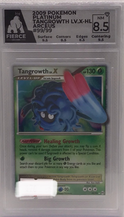 2009 Pokemon Tangrowth Lv.x-hl Arceus #99/99 Graded 8.5 Fierce Grading - Image 1