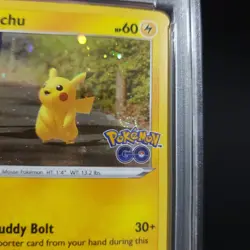 Swirl Pikachu Cosmos Holo 27 PSA 7 2022 Pokemon Go Tin - Image 2