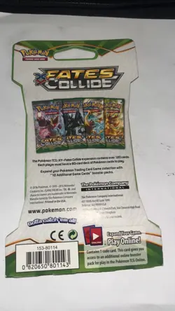 Pokemon TCG XY Fates Collide Sleeved Booster Pack SEALED - Image 2