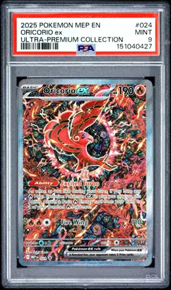 2025 Pokemon MEP EN ORICORIO ex ULTRA- PREMIUM COLLECTION #024 PSA 9 - Image 1