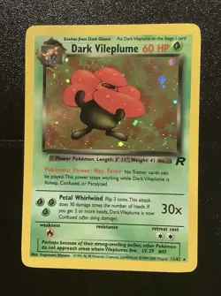 Pokemon Dark Vileplume Holo Rare Team Rocket 13/82 WOTC Vintage 2000 - Image 1