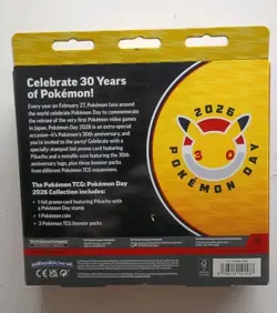 Pokemon TCG Pokemon Day 2026 Collection Pikachu Promo 30th Anniversary Sealed - Image 2