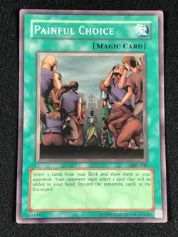 YUGIOH PAINFUL CHOICE MRL-049 SUPER (LP) - Image 1