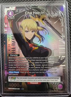 Bandai Union Arena Solo Leveling Cha Hae-in SR Foil 4000BP 4C - Image 1