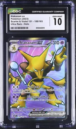 Alakazam (188/165) CGC 10 (2023) Pokemon Ultra Rare Scarlet & Violet: 151 - Image 1