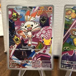 Series 2 First Partner Illustration Grookey, Scorbunny, Sobble Pokemon! In Hand! - Image 2